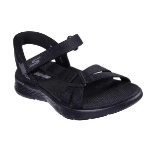 Sandały SKECHERS SLIP-INS GO WALK FLEX Czarny