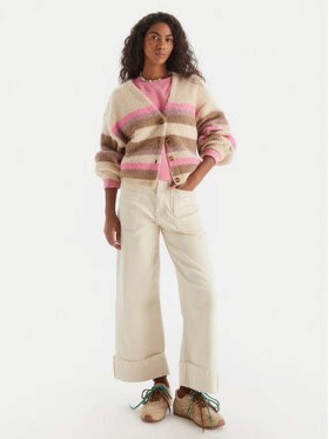 Roxy Kardigan Marble Tiles Stripe ERJSW03669 Beżowy Regular Fit