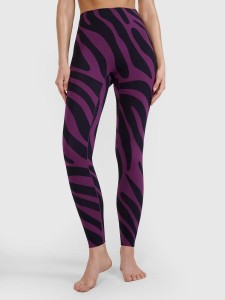 LEGGINSY DAMSKIE 4F DO JOGI SZYBKOSCHNĄCE KOLOR FIOLETOWY