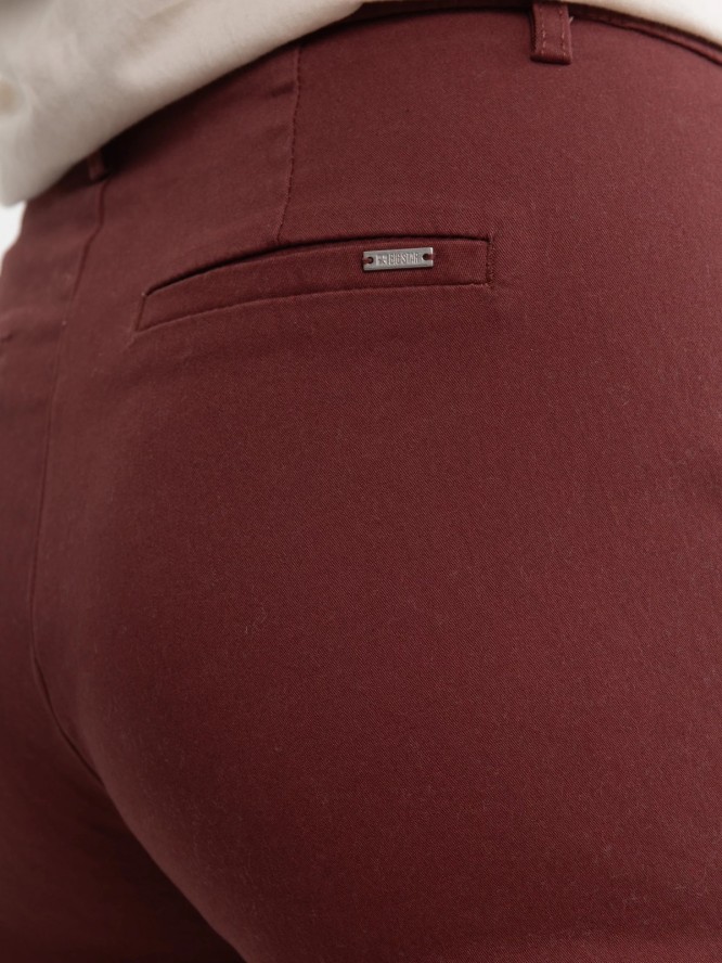 Spodnie damskie chinosy bordowe Danai 604