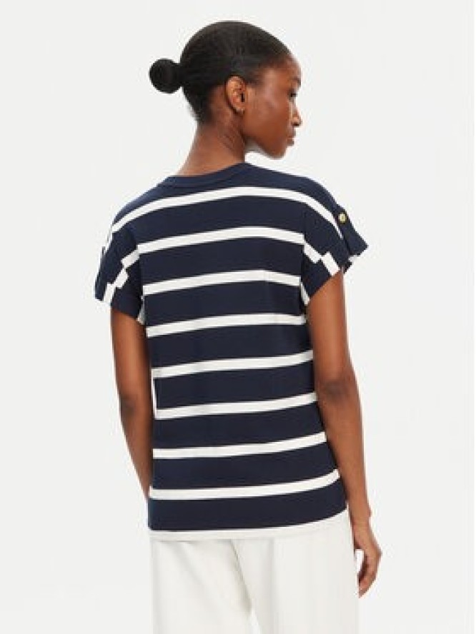 Tommy Hilfiger T-Shirt Gold Button WW0WW45628 Granatowy Regular Fit