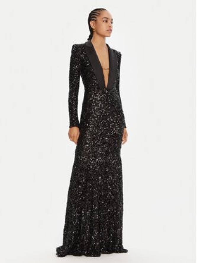 Elisabetta Franchi Sukienka wieczorowa AB-R13-56E2-V860 Czarny Regular Fit