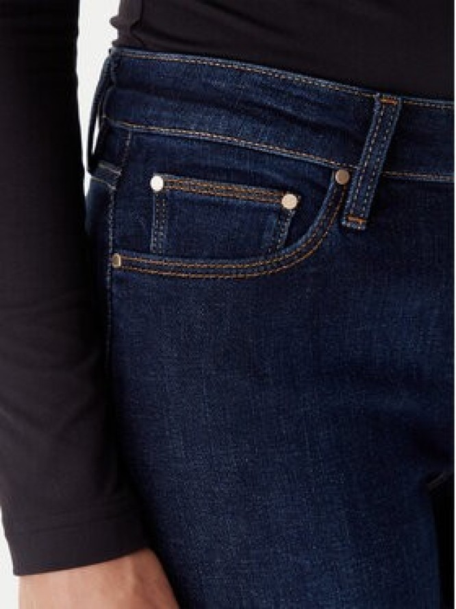 Guess Jeansy W5BA96 D4U54 Granatowy Wide Leg