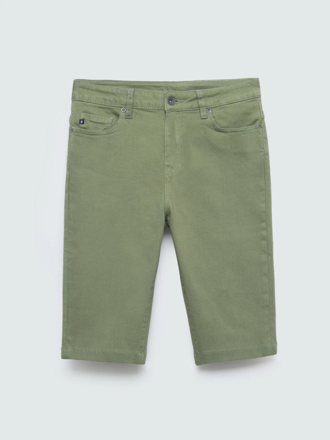 szorty damskie jeansowe zielone kira 357
