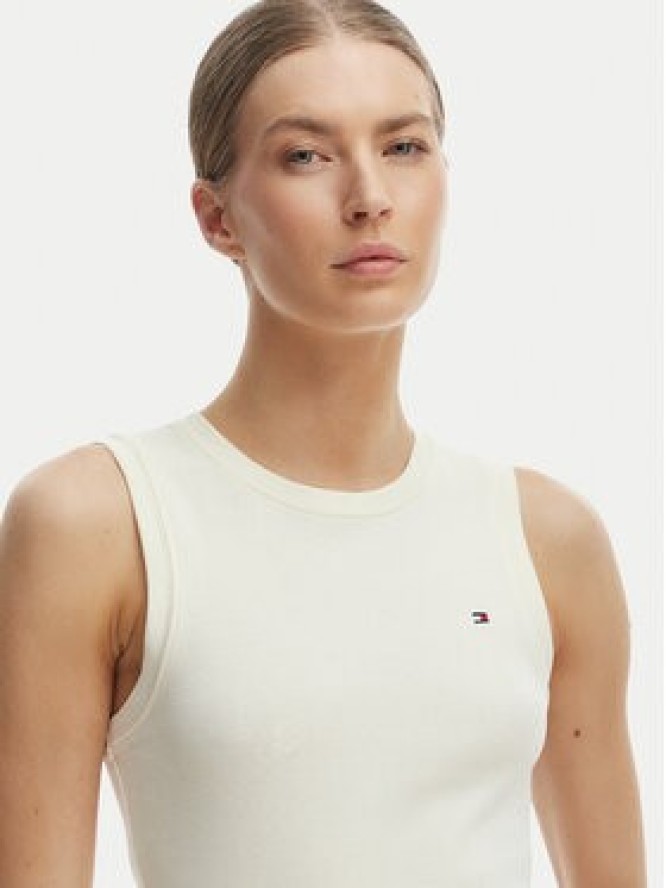 Tommy Hilfiger T-Shirt WW0WW49250 Écru Slim Fit