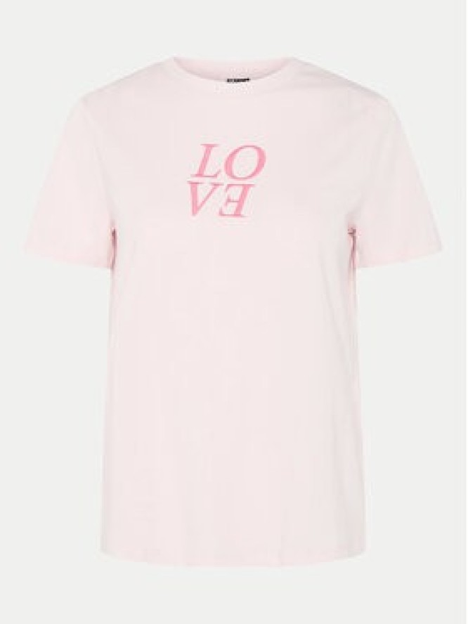 Pieces T-Shirt Skylar 17155376 Różowy Regular Fit