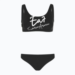 Strój kąpielowy dwuczęściowy damski EA7 Emporio Armani Maxi Logo Bikini Top