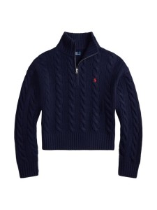 Polo Ralph Lauren Sweter 211972130004 Granatowy Relaxed Fit