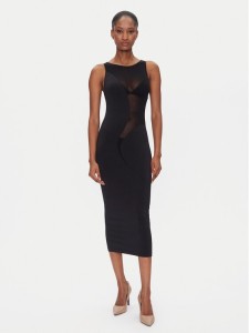 Wolford Sukienka koktajlowa Satin Sheer 57176 Czarny Slim Fit