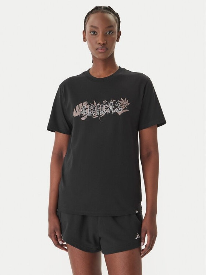 adidas T-Shirt Animal Graphic KB7147 Czarny Regular Fit