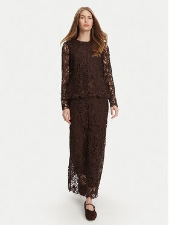 Bruuns Bazaar Bluzka Sago Wini BBW4516 Brązowy Slim Fit