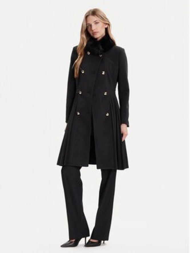 Rinascimento Płaszcz przejściowy CFC0125794003 Czarny Regular Fit