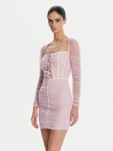 Elisabetta Franchi Sukienka koktajlowa AB68352E2 544 Różowy Slim Fit