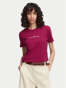 Beverly Hills Polo Club T-Shirt P-SS26W-TS6510 Bordowy Regular Fit