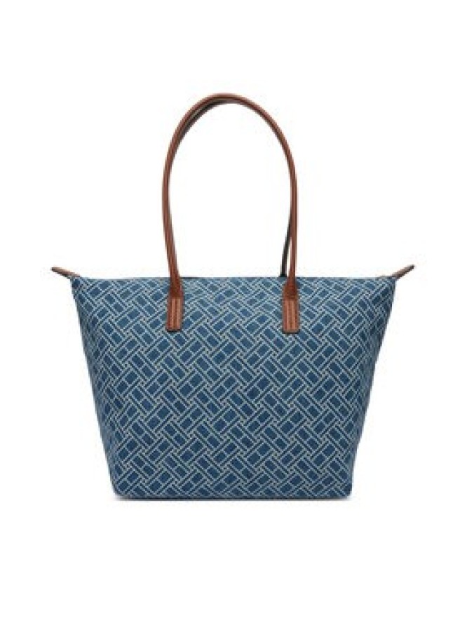 Tommy Hilfiger Torebka Popette Tote Denim Flag AW0AW18613 Niebieski