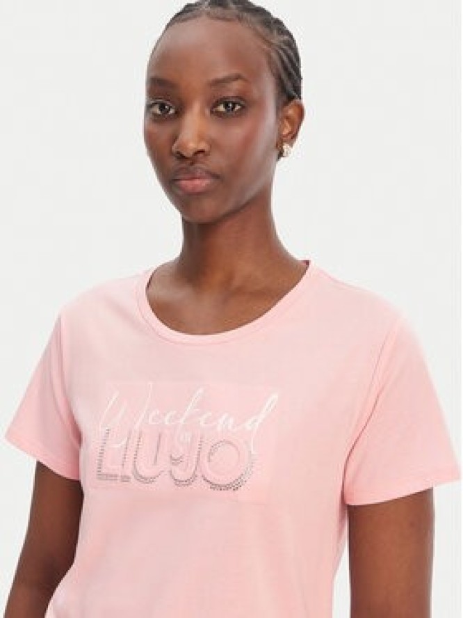 Liu Jo Sport T-Shirt TA6252 JS923 Różowy Regular Fit