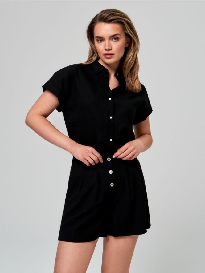 Szorty materiałowe - czarny