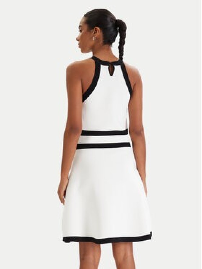 KARL LAGERFELD Sukienka dzianinowa B1W13004 Biały Regular Fit