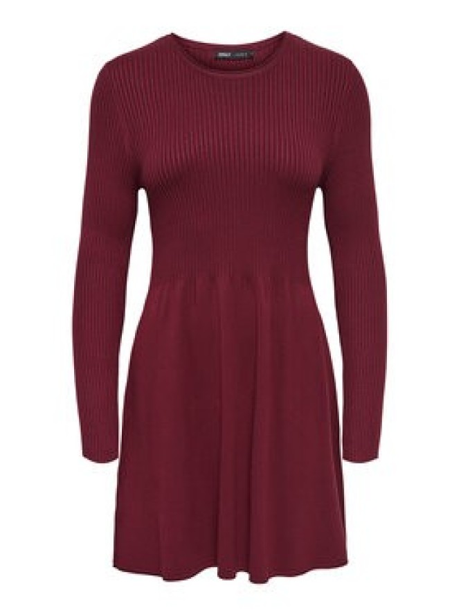 ONLY Sukienka dzianinowa Alma 15185761 Bordowy Regular Fit