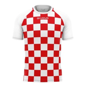 Koszulka sportowa Givova Dama biało-czerwona