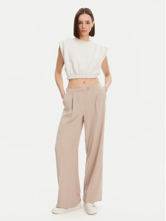 ONLY Spodnie materiałowe Leila 15338347 Beżowy Wide Leg