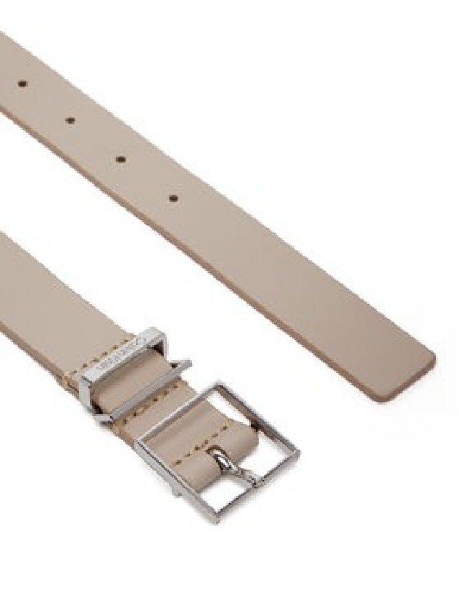 Calvin Klein Pasek Damski Branded Loop Square Belt 2.5 K60K612866 Beżowy