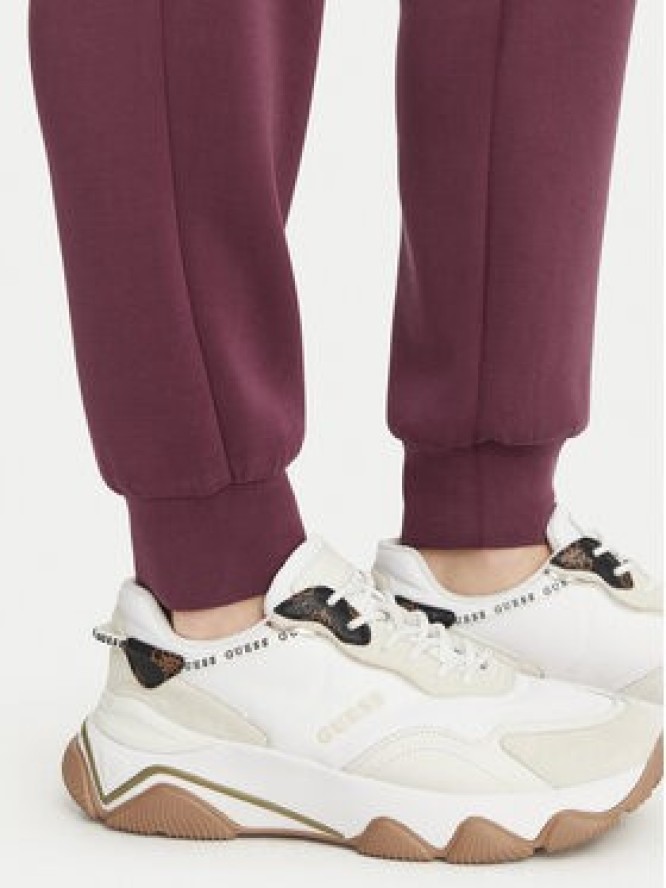 Guess Spodnie dresowe V4YB08 KCAY2 Bordowy Regular Fit