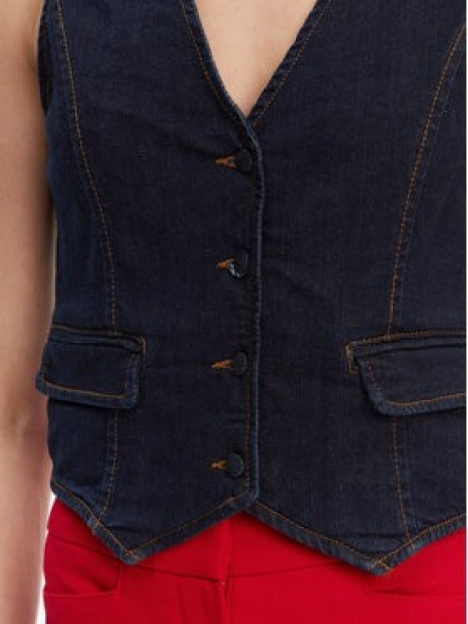 Fracomina Kamizelka FR25SJ5024D46093 Granatowy Slim Fit