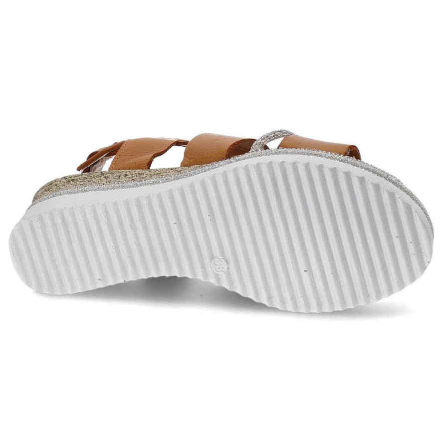 Brązowe Sandały Venezia Skórzane Eleganckie Buty