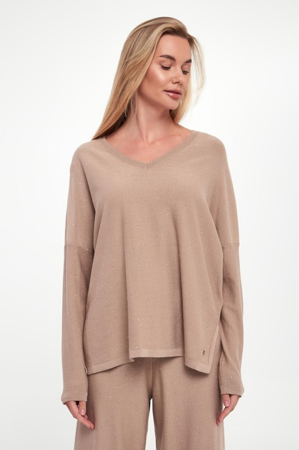 Sweter damski z cekinami JOSEPH RIBKOFF