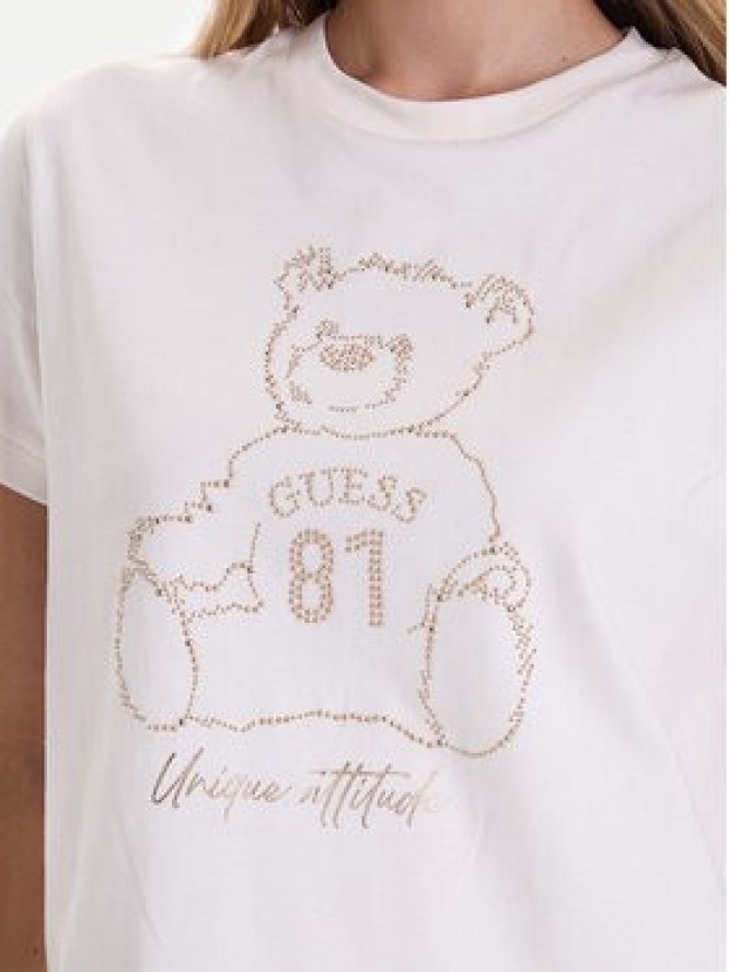 Guess T-Shirt V5BI16 K8FQ4 Biały Regular Fit