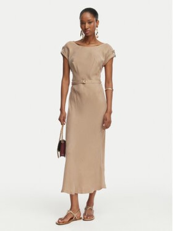 Guess Sukienka codzienna W6GK50 W1950 Beżowy ciemny Regular Fit