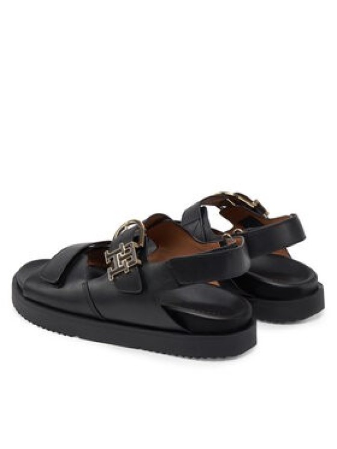 Tommy Hilfiger Sandały Leather Sporty Sandal FW0FW08799 Czarny