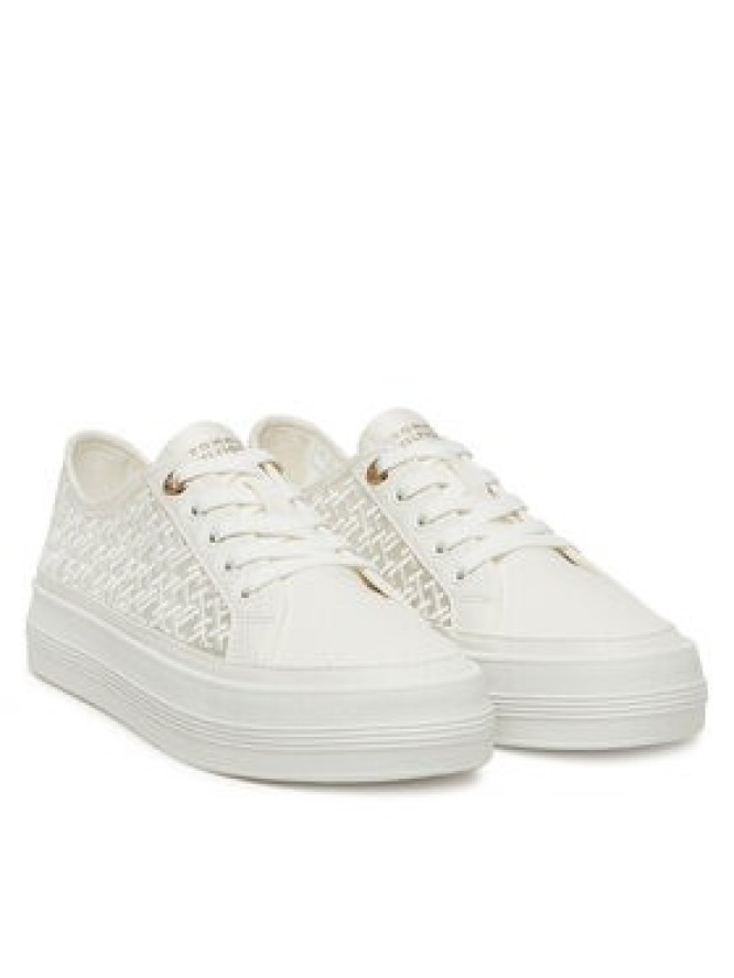 Tommy Hilfiger Sneakersy Vulc Embroidered Sneaker FW0FW08685 Biały