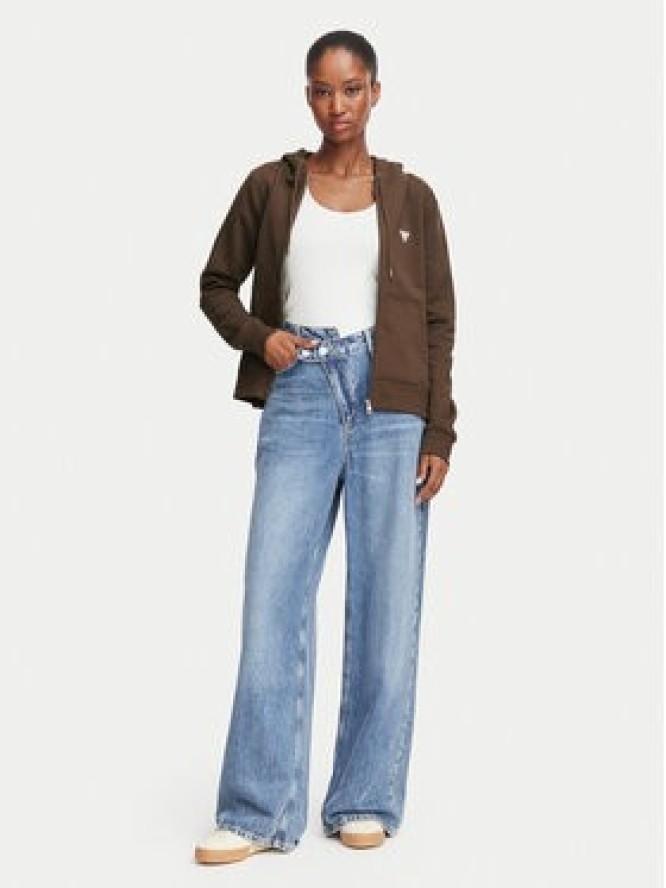 Guess Jeans Bluza W4YQ03 KC811 Brązowy Regular Fit