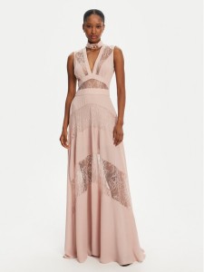 Babylon Sukienka wieczorowa EL0731 Różowy Regular Fit
