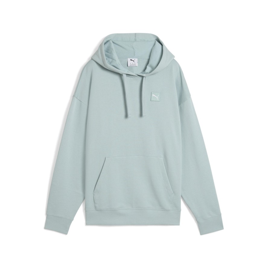 Damska wygodna bluza z kapturem ESS ELEVATED PUMA Modern Mint Green