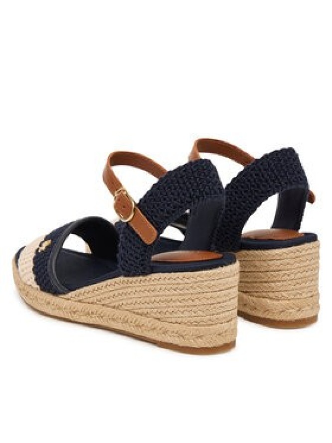 Tommy Hilfiger Espadryle Mid Espad Wedge Crochet FW0FW09516 Granatowy