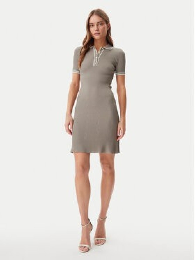 Guess Sukienka dzianinowa W5GK84 Z3L10 Beżowy Regular Fit