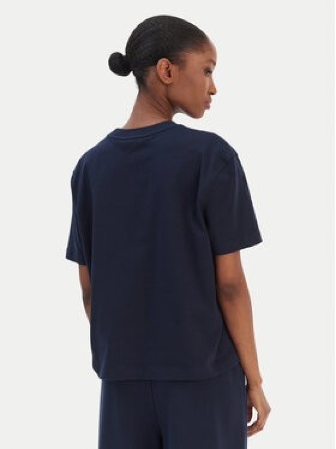 Tommy Hilfiger T-Shirt Script WW0WW47819 Granatowy Regular Fit