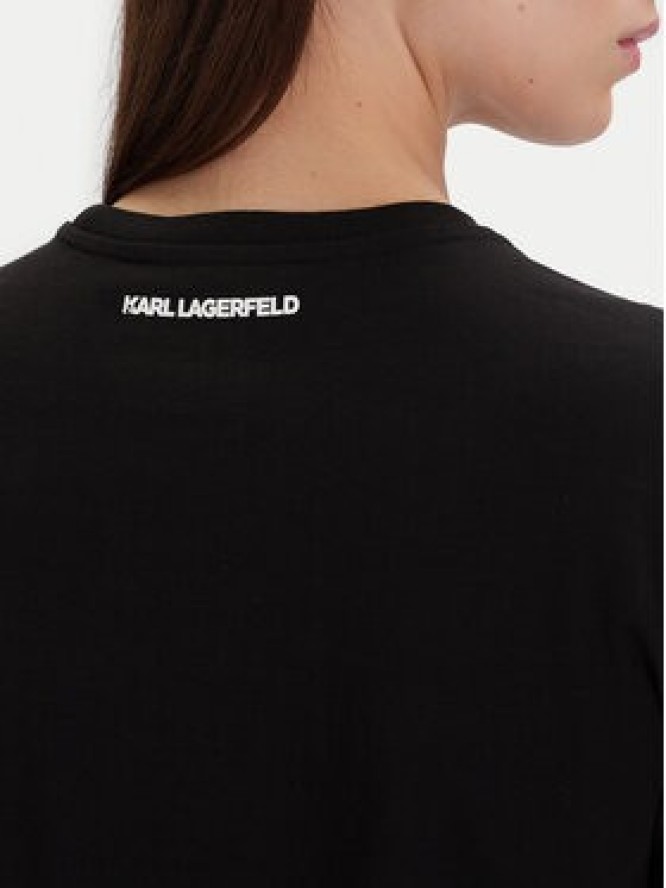 KARL LAGERFELD T-Shirt A1W17131 Czarny Regular Fit