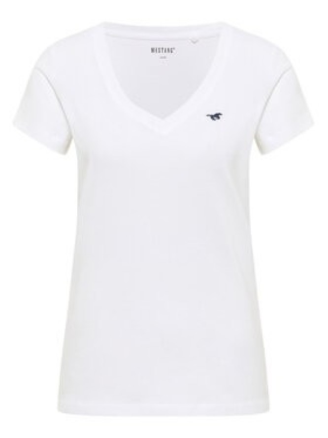 Mustang T-Shirt Beverly 1016517 Biały Slim Fit