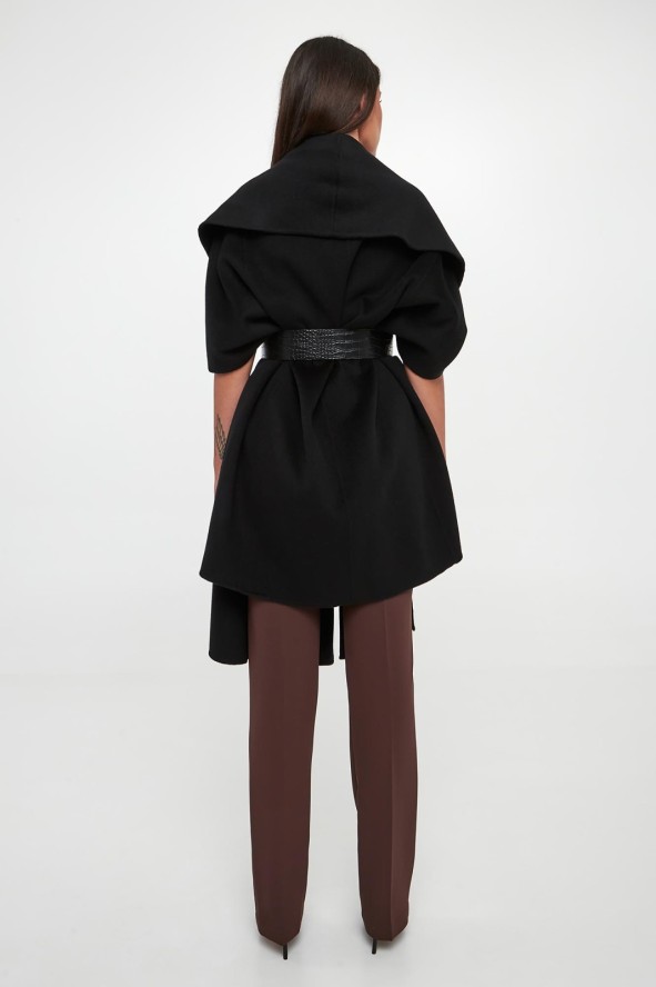 Płaszcz ponczo damski wełniany ELISABETTA FRANCHI