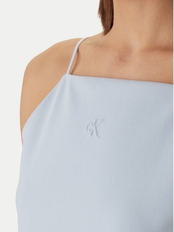 Calvin Klein Jeans Top Ponte LV044F206G Niebieski Slim Fit