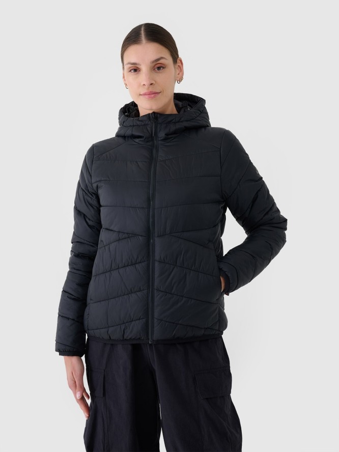 4F Kurtka puchowa dwustronna z wypełnieniem PrimaLoft damska - szara XS