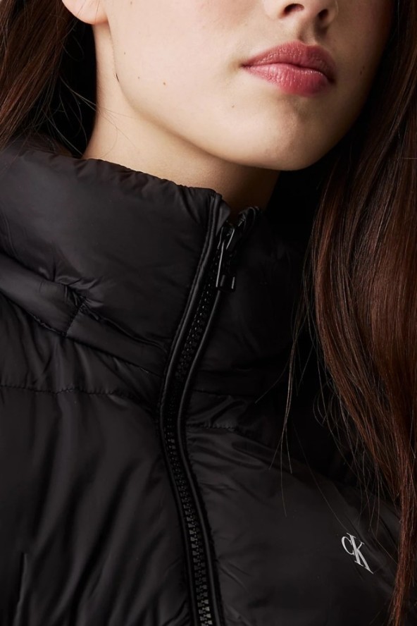 CALVIN KLEIN Czarna damska kurtka z kapturem, Rozmiar XL