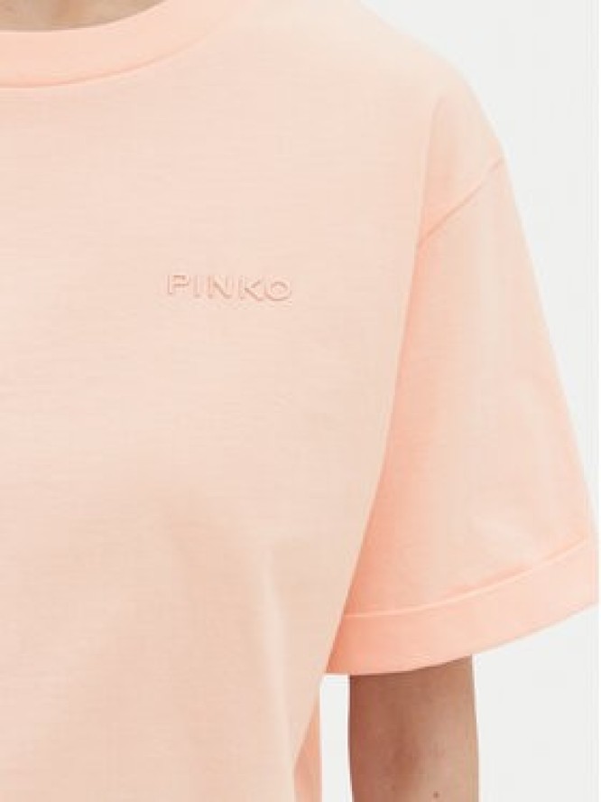 PINKO T-Shirt 104882 A2HN Koralowy Regular Fit