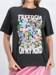 Koszulka z nadrukiem - szary