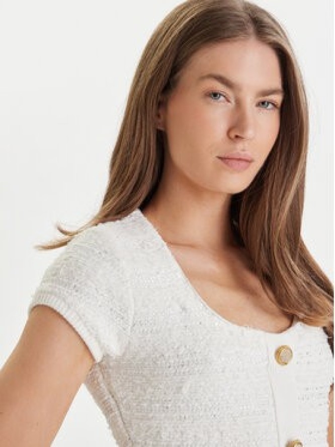 Marciano Guess Sukienka dzianinowa 6RGK48 5852Z Biały Regular Fit