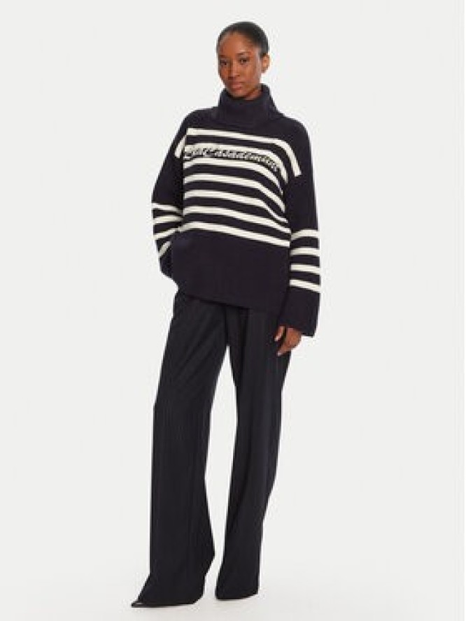 LOLA CASADEMUNT Golf LF2511026 Granatowy Loose Fit